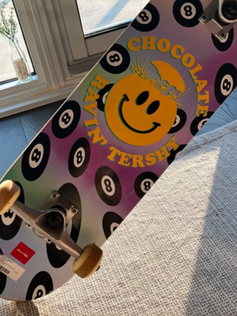 Skateboard- Chocolate Tershy Mind Blown Smiley Face 8.25